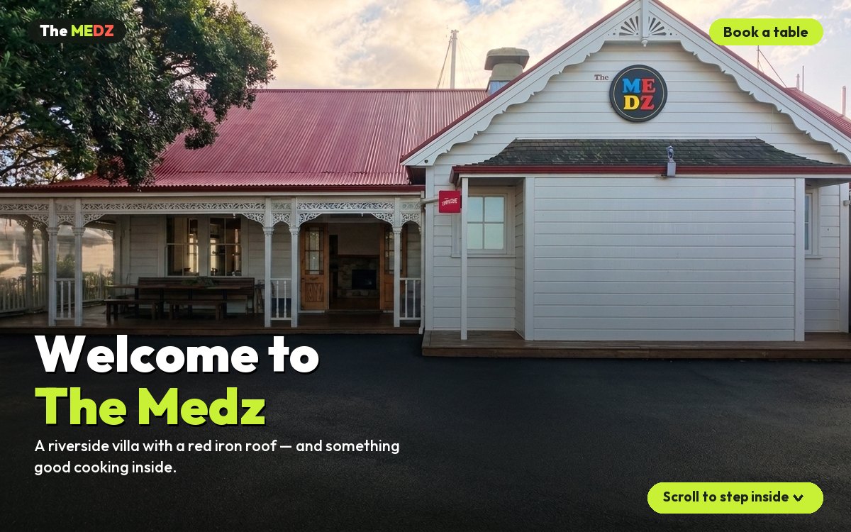 The Medz restaurant website preview